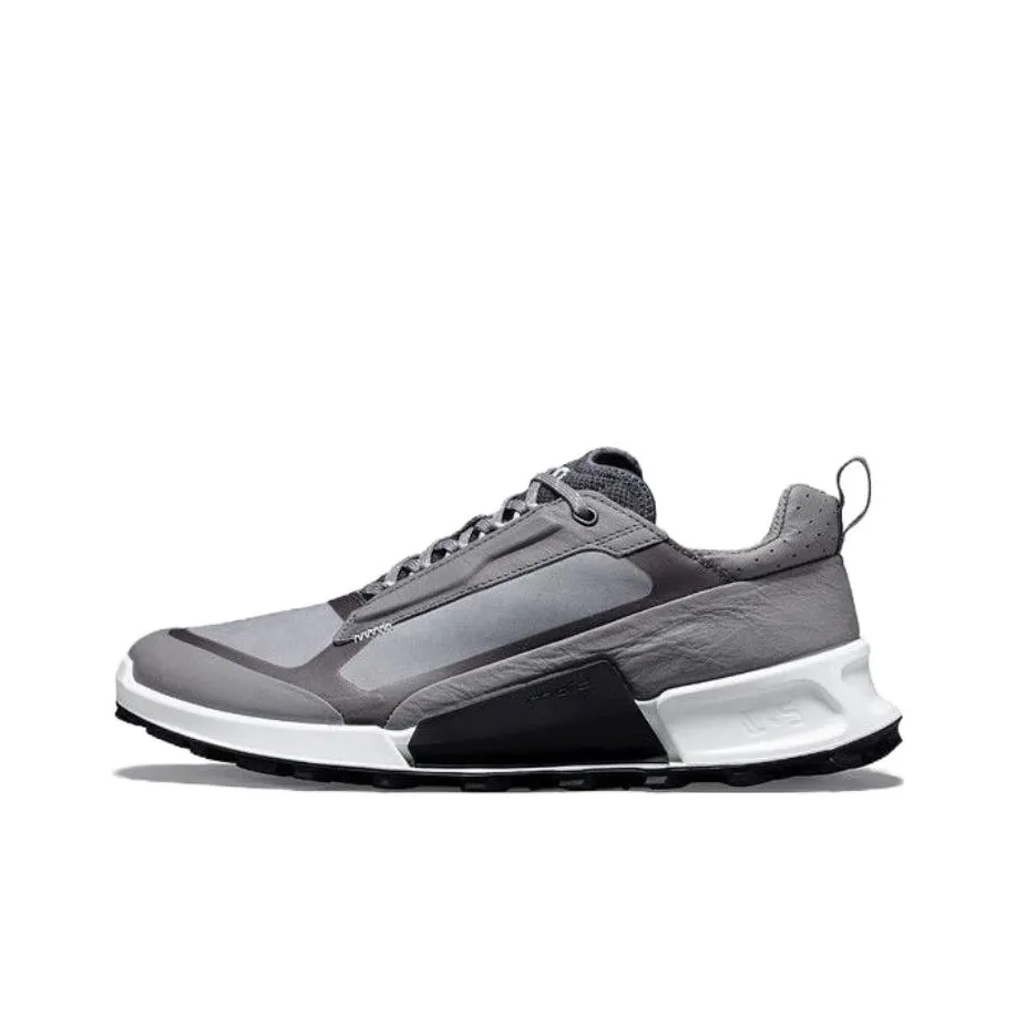 Ecco Shock Absorbers Slip-Resistant Low Top Casual Men's Iron Gray Ecco Shock Absorbers Slip-Resistant Низкий Топ Повседневный Мужской Железо Серый