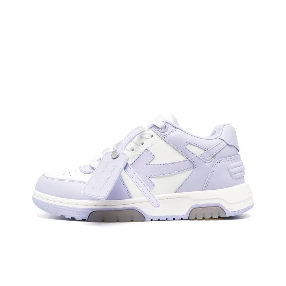 OFF WHITE Out Of Office Calf Leather Sneaker 'Purple White' Women's