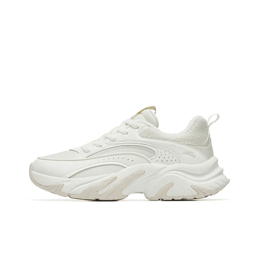 Anta Bunny Rabbit Shoes Wear-Resistant Low-Top Sports Casual Shoes Women's Gray White