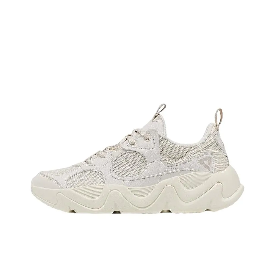 PEAK Slip Resistant, Abrasion Resistant, Breathable Low Top Sports Casual Shoes Canvas White