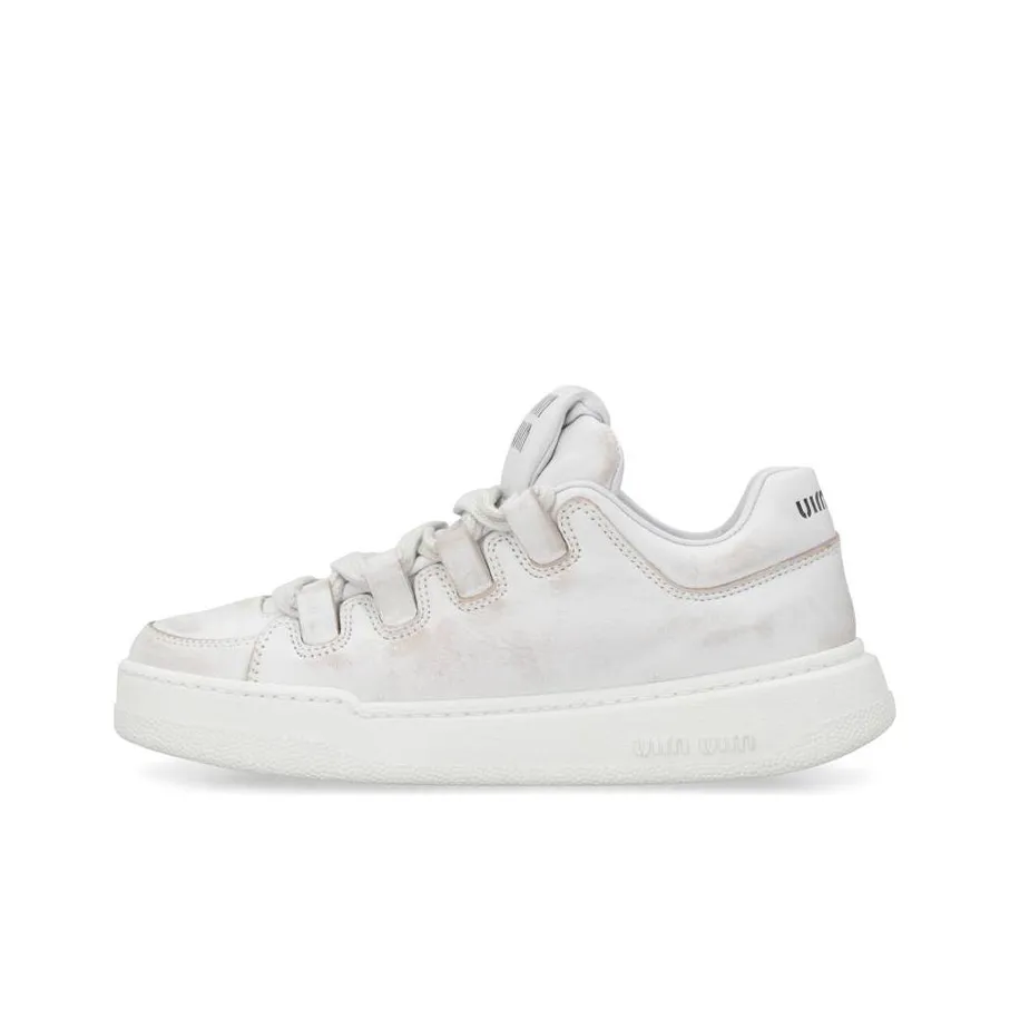 MIU MIU Low Top Skateboard Shoes Women's Light Gray