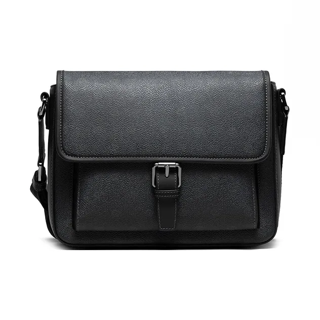 HLA Cow Leather With Synthetic Leather Crossbody Bag, Shoulder Bag, Backpack Regular Men's Black