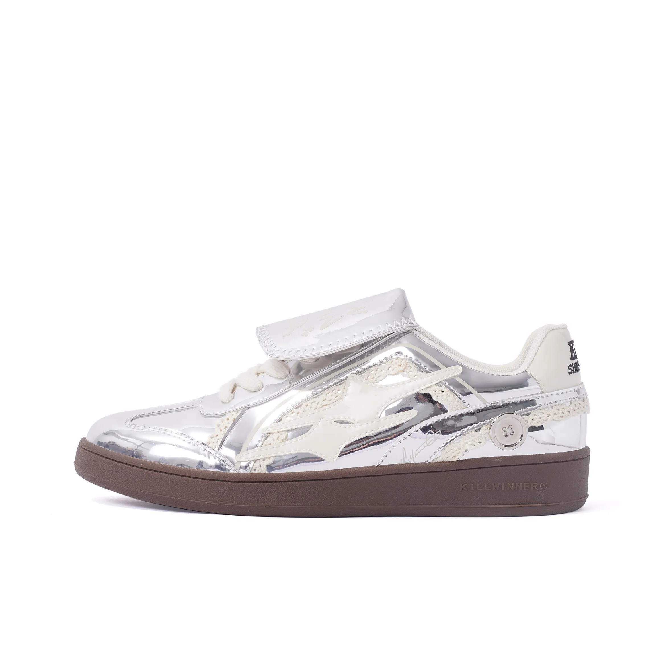 KILLWINNER Немецкие армейские кроссовки Low Top Глянцевый Серебряный Женские