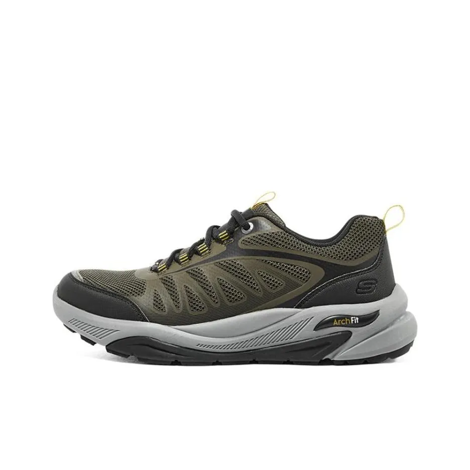 Skechers Arch Fit Calvera Low Top Casual Shoes Men's Olive Green