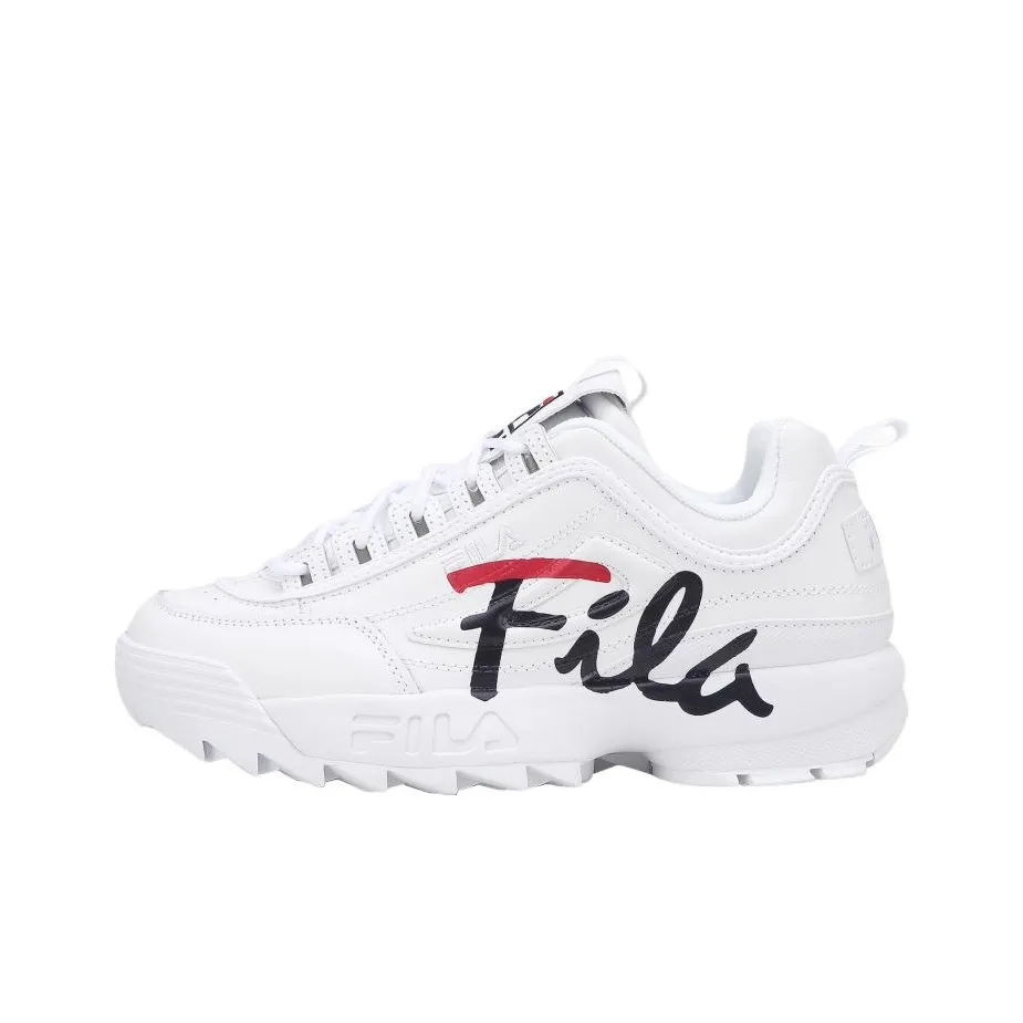 FILA Cross Training Disruptor 2 Low Топ Спортивная повседневная обувь Женская Белая Корейский стиль