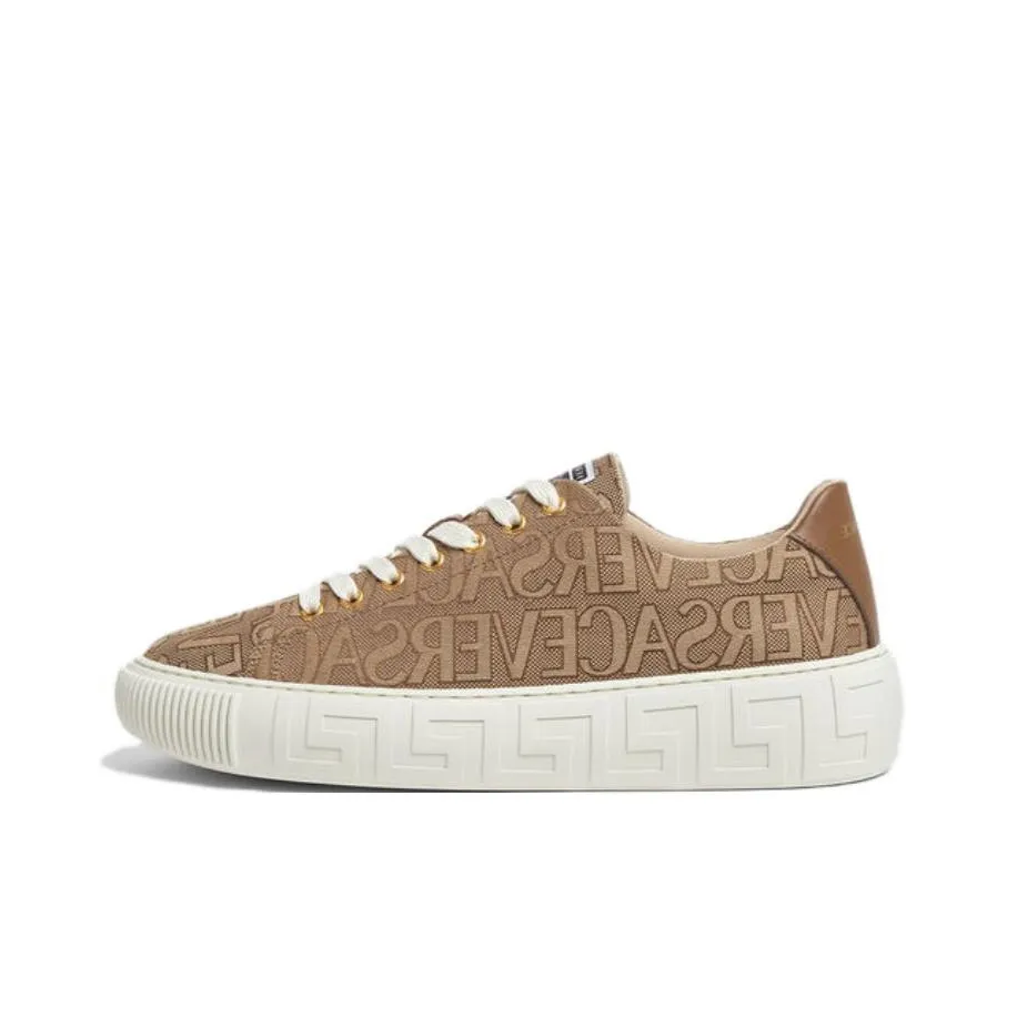 VERSACE Greca 'Allover Logo   Brown'