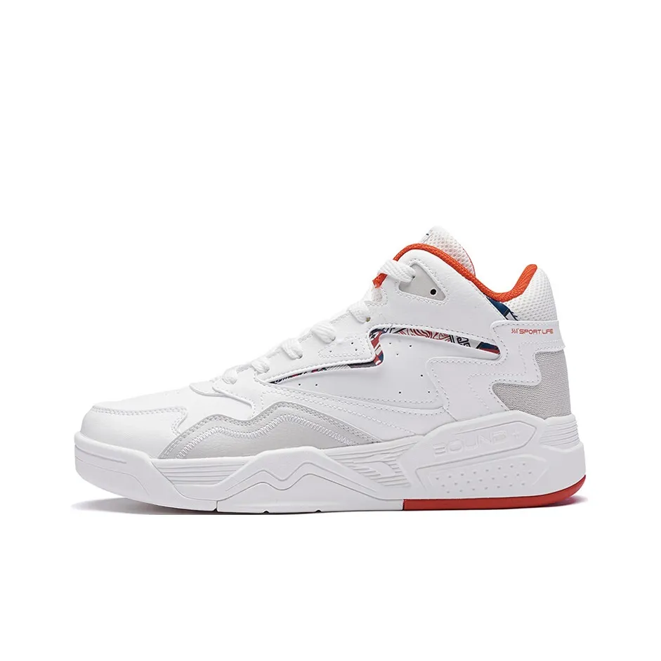 361° Легкий Устойчивый к скольжению и Износостойкий Высокий Топ Скейтборд Кроссовки Белый Красный