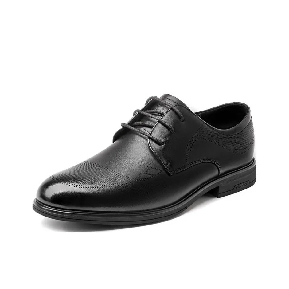 Spider King Dress Shoes Men's Low Top Black/Brown Color