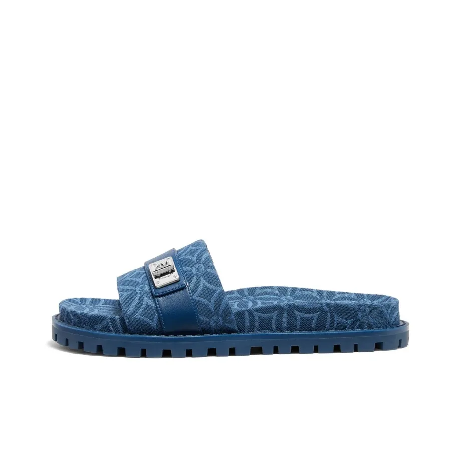 MICHAEL KORS Rubber Sole Abrasion Resistant Slide Slippers Women's Blue