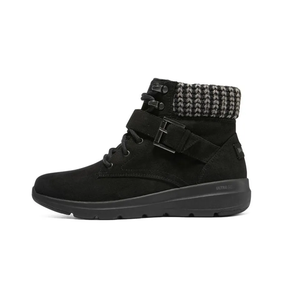 Skechers Glacial Ultra Ankle Boots Women's Black Gray