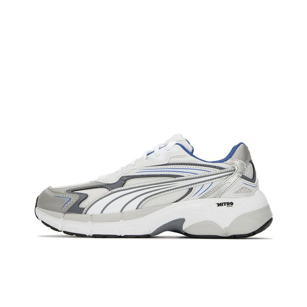 PUMA Teveris Nitro Noughties Low Топ Кэжуал Унисекс Белый Серый Синий