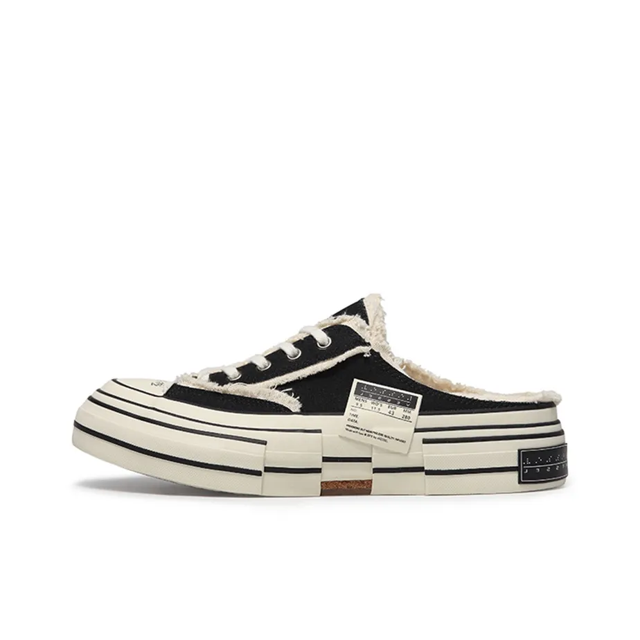 VESSEL G.O.P. Slip On Low Top Skateboard Shoes hiking Unisex Black White