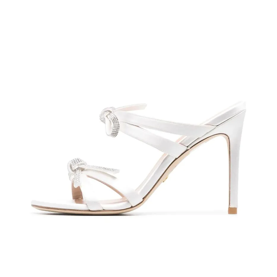 Mallet side logo-print low-top sneakers Bianco