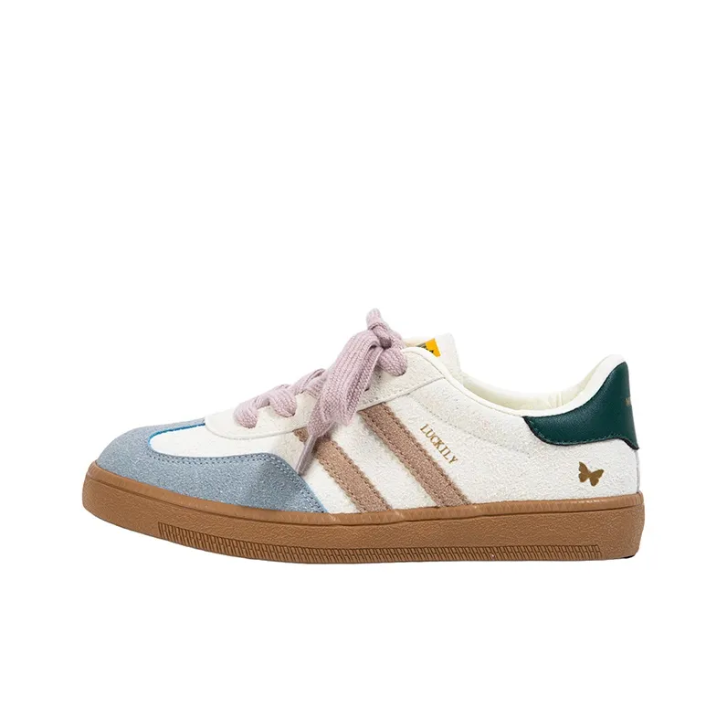 MINGKUANG Skateboard Shoes Women's Low Top Ice Cream/Cream/Grape Purple/Watermelon Red