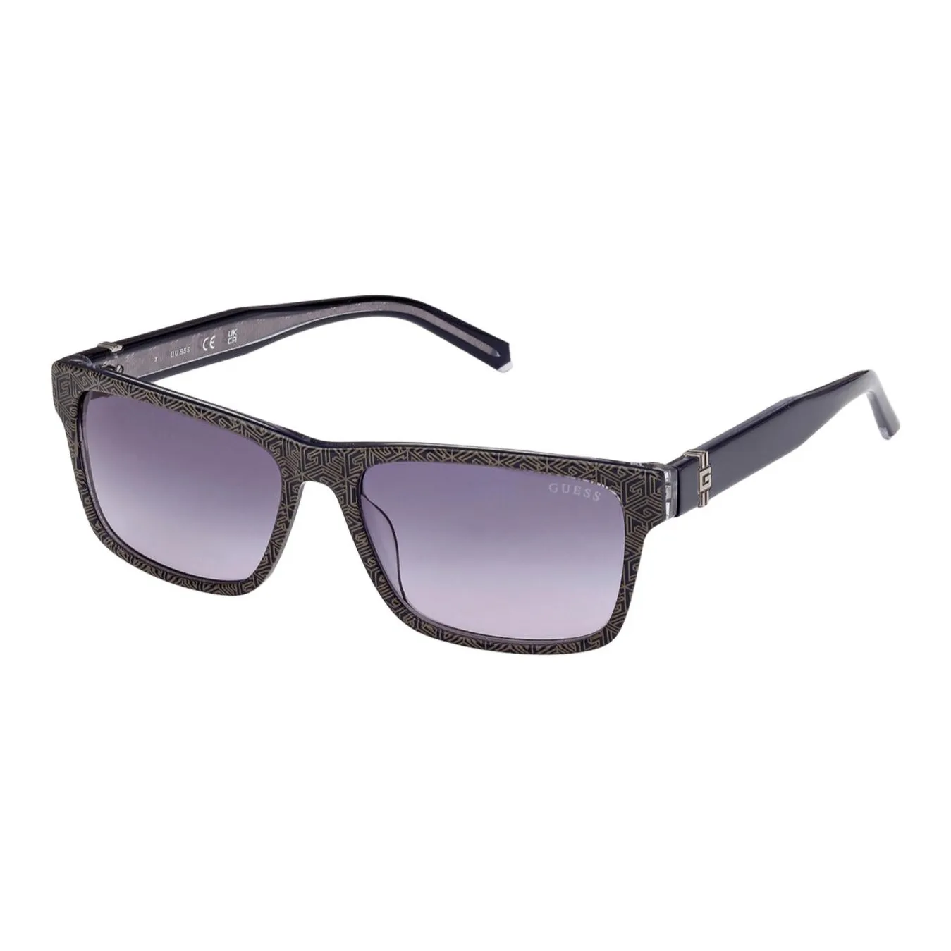 GUESS Plastic Rectangular Sunglasses Men's Blue