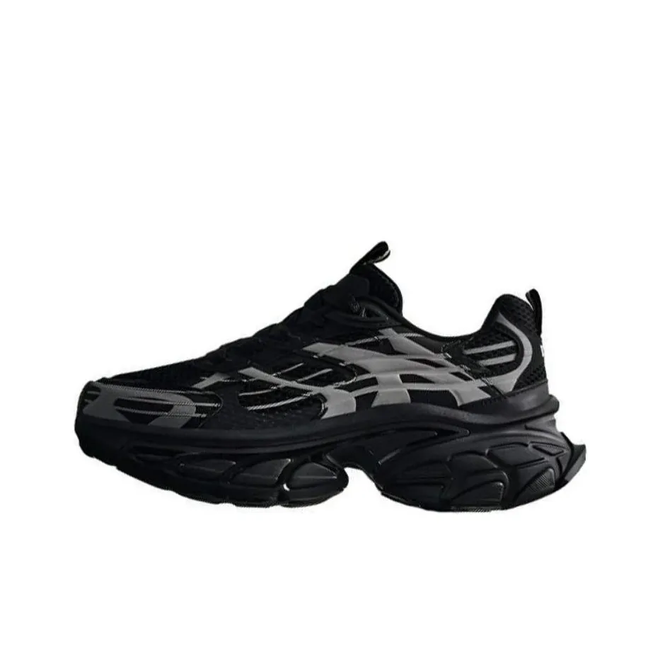 Anta Anti Slip Wear Resistant Low Top Chunky Sneakers Men's Black
