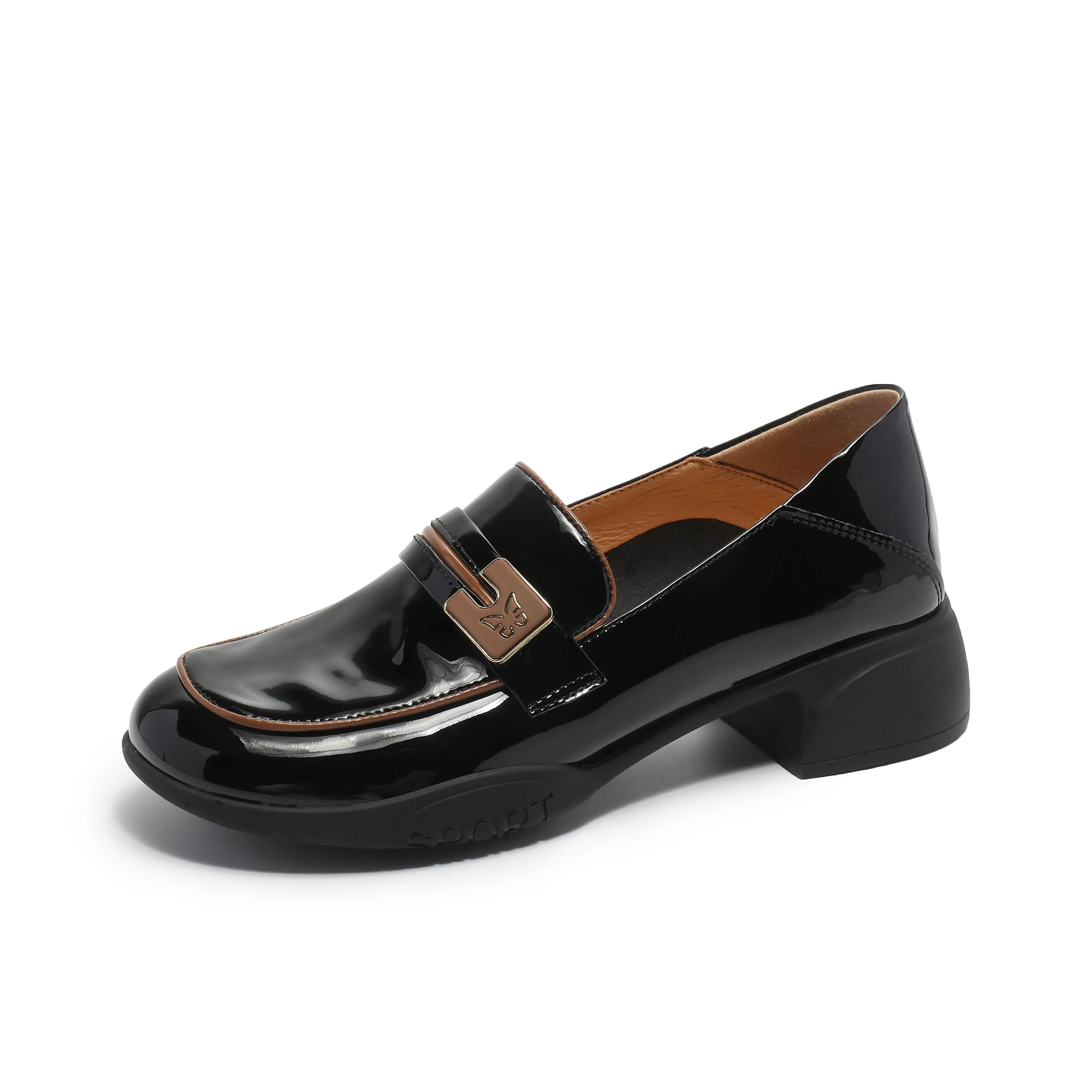 BAFFN Loafers 4cm Women's Black