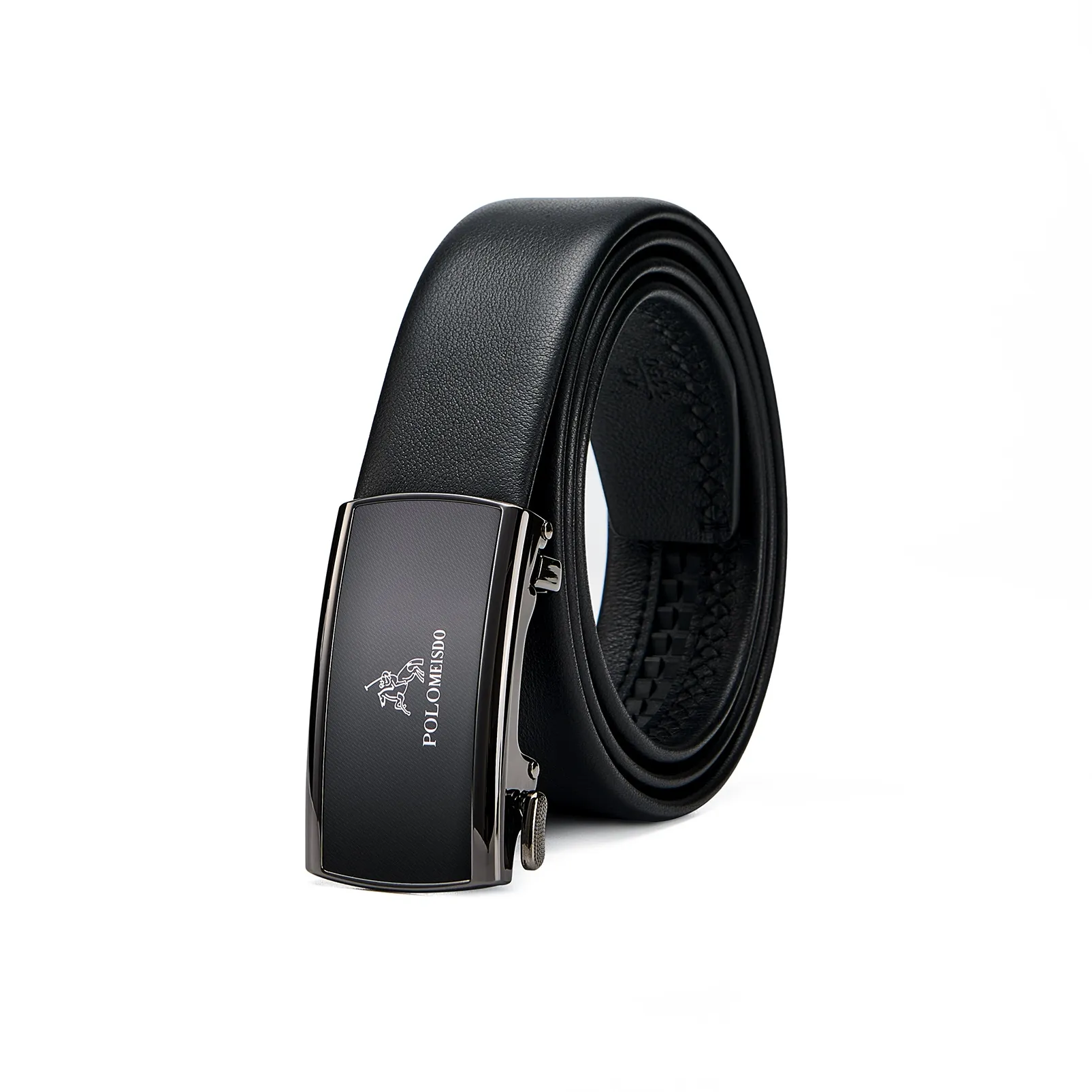 POLOMEISDO Pure Cow Leather, Soft Leather Belt Men's Box 3.5