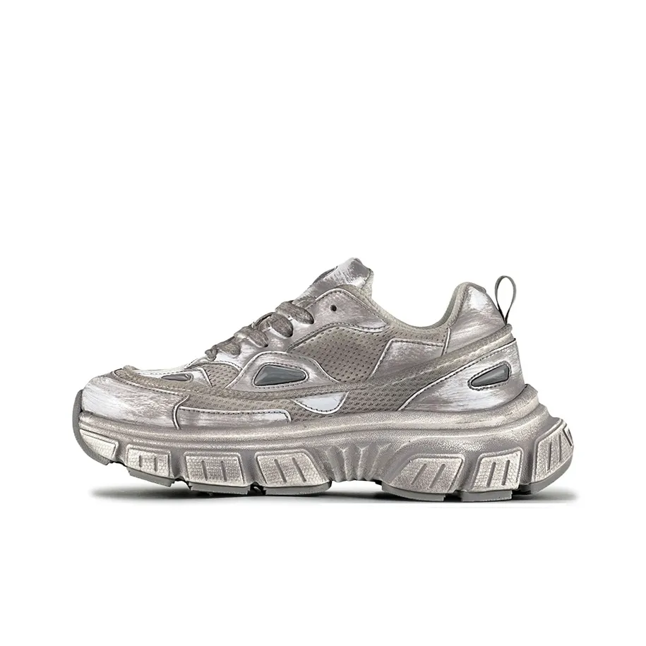 LuzaoT SUPER DRAG Высота Увеличивающие Износостойкие Противоскользящие Низкие Топ Кроссовки Унисекс Потертый Белый