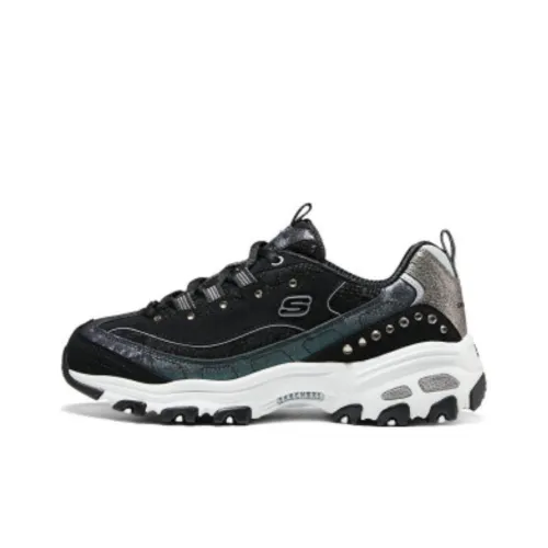 Skechers DLITES Толстоподошвенные кроссовки Low Top Черные/Резиновые Женские