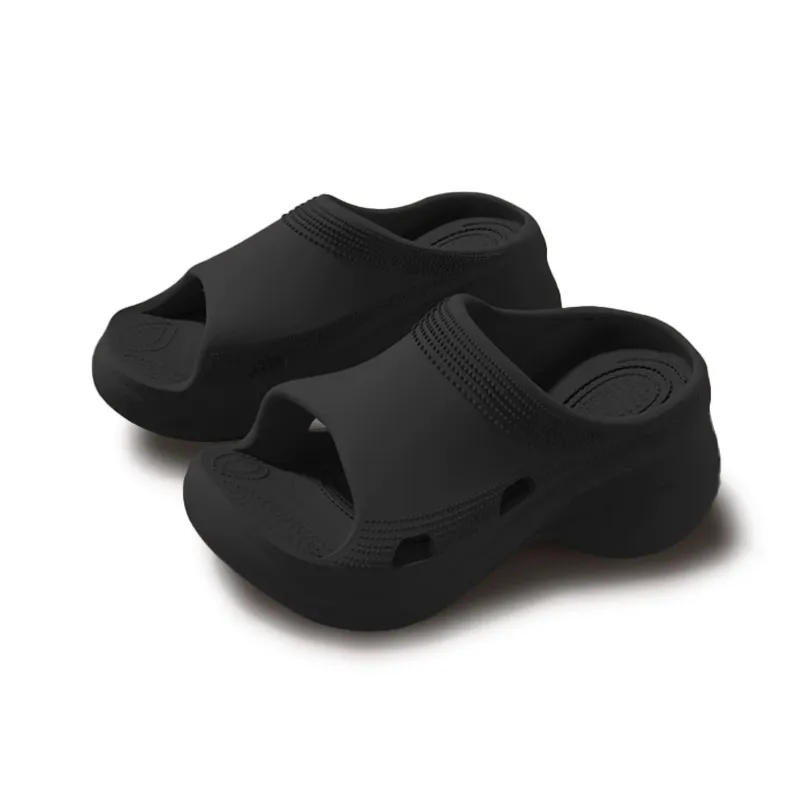 XMISTUO Cut-Out Quiet Slip-Resistant Abrasion-Resistant Quick Dry Slide Slippers Women's