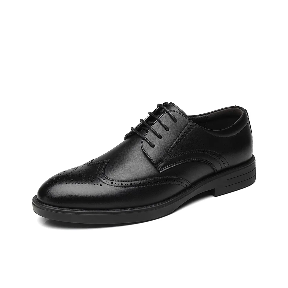 Mulinsen Dress Shoes Men Low Top Black, Purple