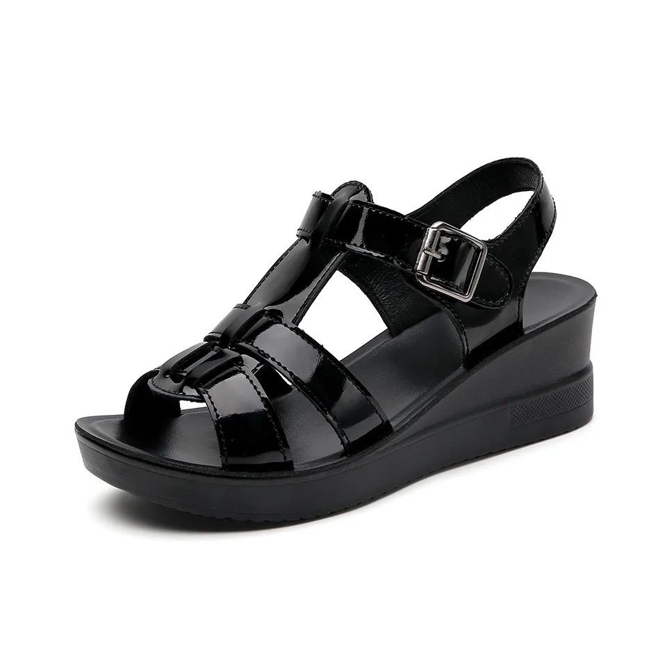 Reivanti One Ремешок Сандалии Женские Черный Глянцевый