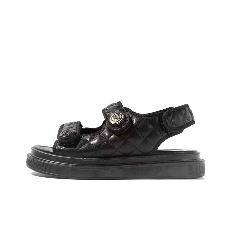 TUOPIN Beach Sandals Women's Black, White