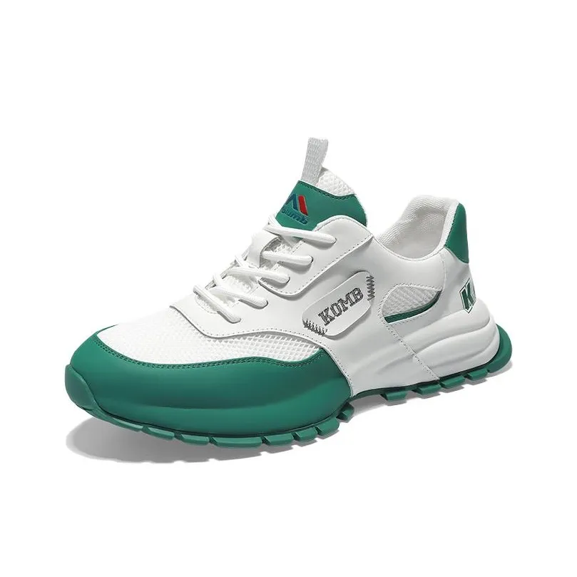 KOLUMB Waterproof And Breathable Low Top Vintage Basketball Shoes Men's White Green
