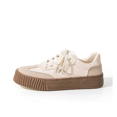 Feiyue Кроссовки для скейтбординга, низкие, бежевые/хаки, женские