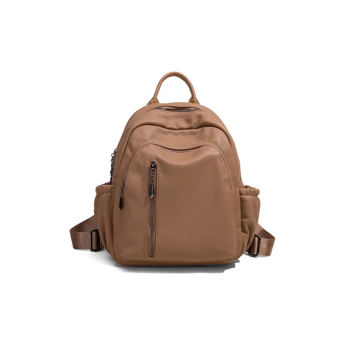 VANDEE Leather Backpack Women's Black Brown ВАНДИ Кожаный рюкзак женский черный коричневый