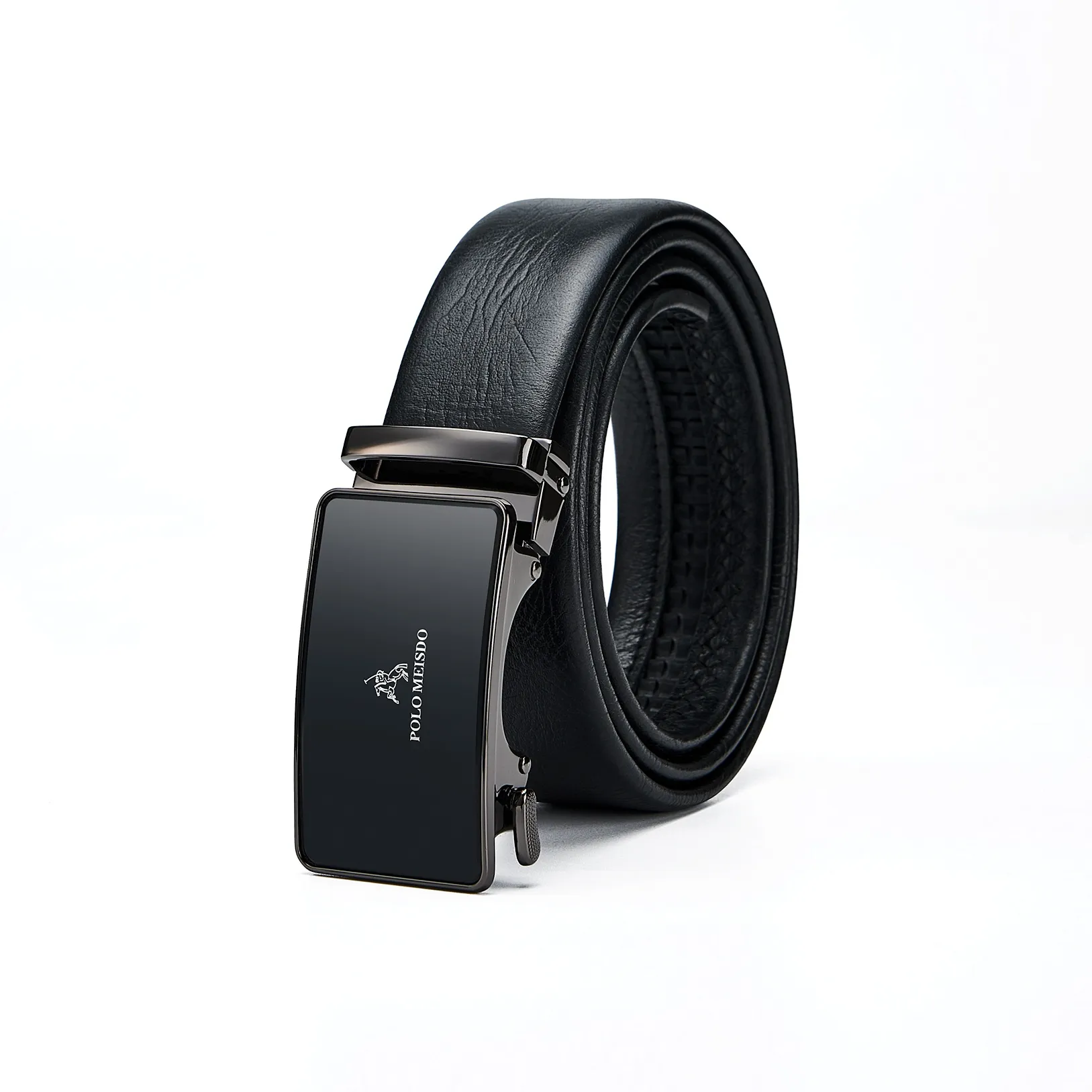 POLOMEISDO Pure Cow Leather Casual Business Belt Men's 3.5cm Greeting Card Contact Customer Service For Writing