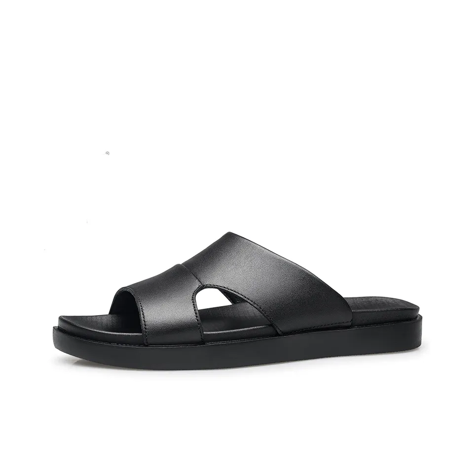 The Bull's House Slide Slippers Men's Black