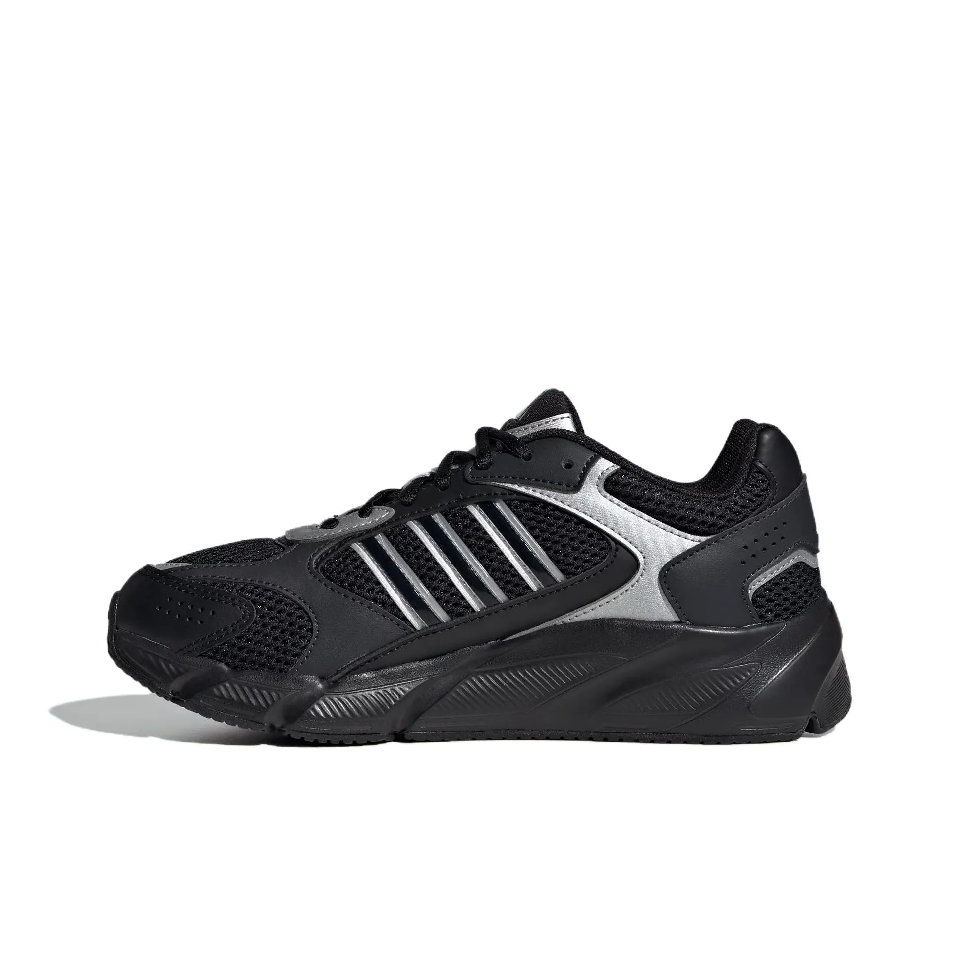 Adidas CRAZYCHAOS 2000 Амортизация Устойчивость к истиранию Дышащие Низкие кеды Беговые кроссовки Женские Черный Серебряный