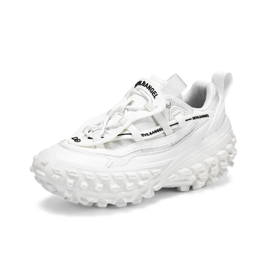 DEVIL AND ANGEL Платформа увеличивающая высоту Дышащий Низкий топ Масло для ногтей Кроссовки Унисекс