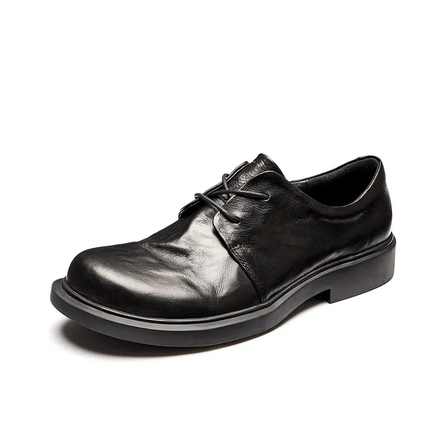 LEYGMENLG Dress Shoes Men's Low Top Black/Coffee/Khaki