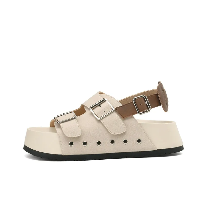 JOSINY Пляжные сандалии Женские Белые Абрикос