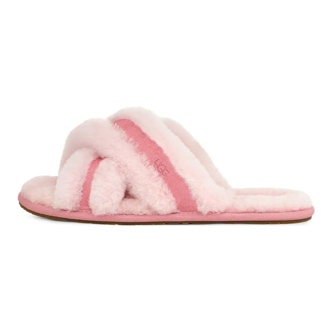 Pantofole UGG W Disco Cross Slide 1121550 Blk Sunglow Pink