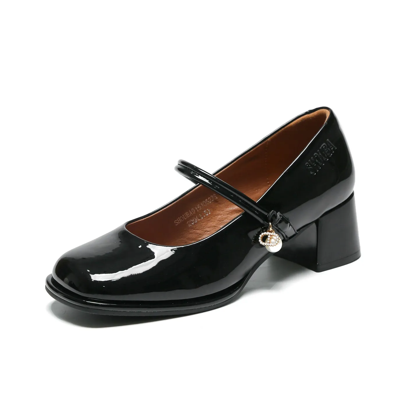SHOUBA Грубый каблук Туфли Мэри Джейн 4CM Женские