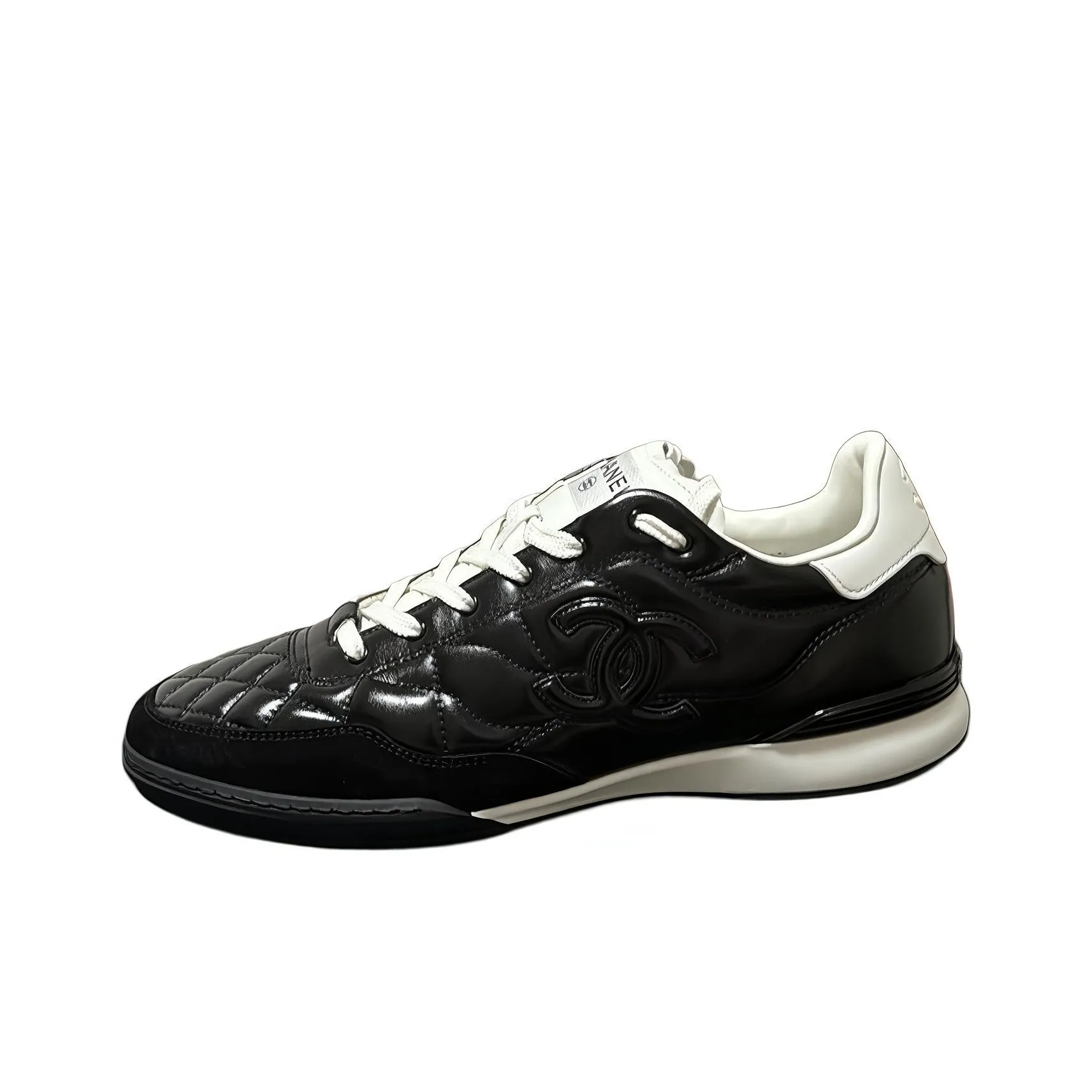 CHANEL 24a German Army Trainers Low Top Casual Shoes Men's Black