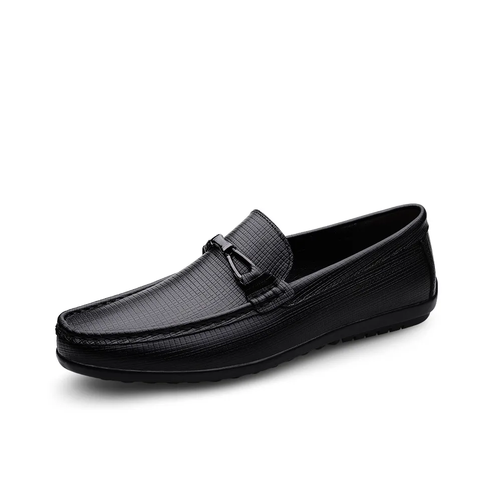 Bull charm Gommino Loafers Men's White