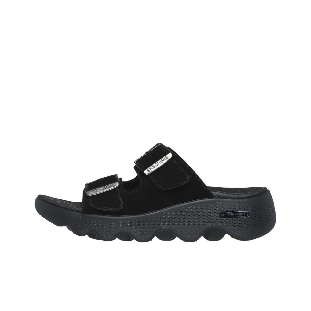 Skechers Go Walk Massage Fit Slide Slippers Women's Black
