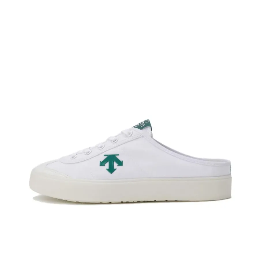 DESCENTE Противоскользящие устойчивые к истиранию низкие топовые скейтборд-кроссовки унисекс белые и зеленые