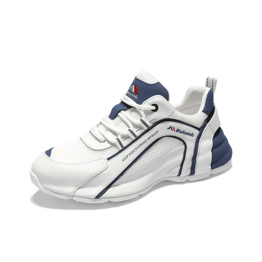 KOLUMB Slip Прочный Устойчивый к Износу Дышащий Низкий Топ Casual Мужской Белый Синий