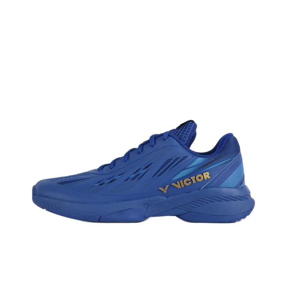 VICTOR Cushioned Slip Resistant Low Top Badminton Shoes Unisex Blue