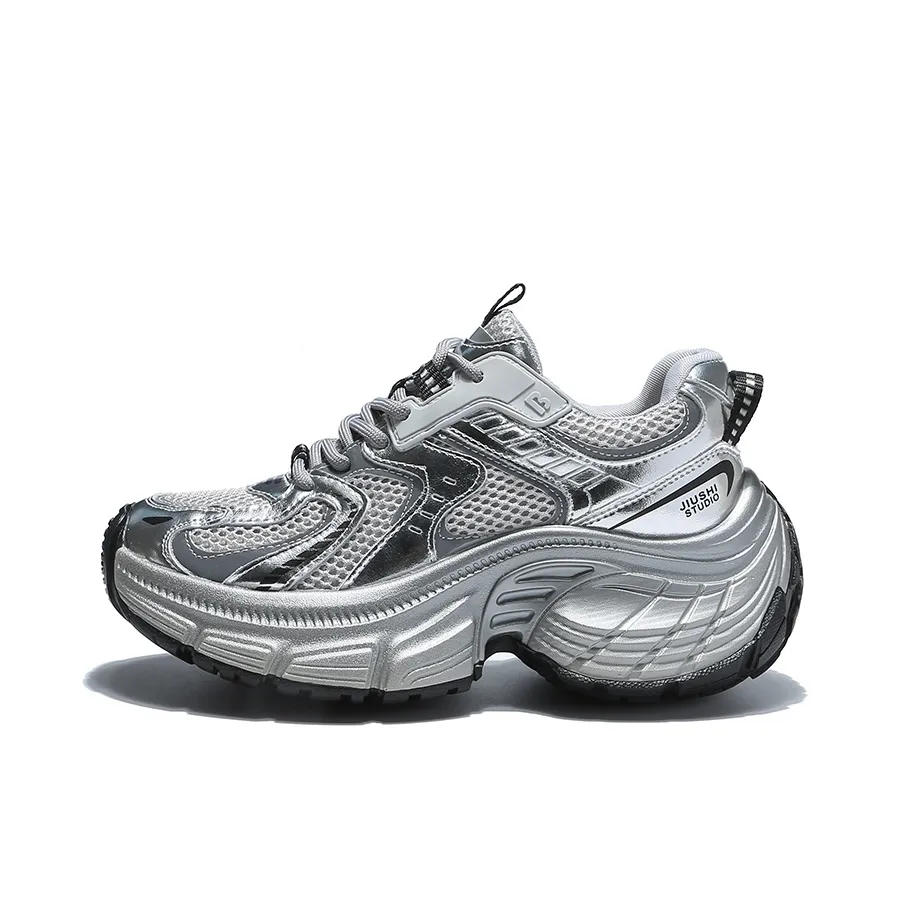 BDED Chunky Sneakers Women's Low Top Ecru/Dark Gray