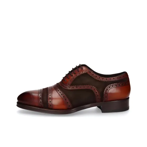 ZAMPIERE Мужские повседневные туфли Low Top Коричневый Мужские