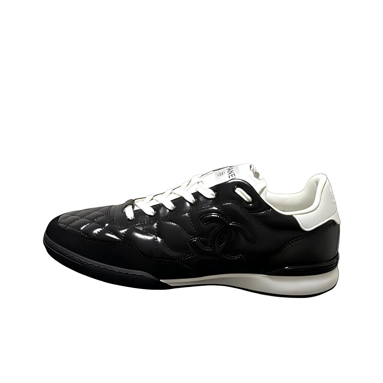 CHANEL 24a German Army Trainers Low Top Casual Shoes Men's Black