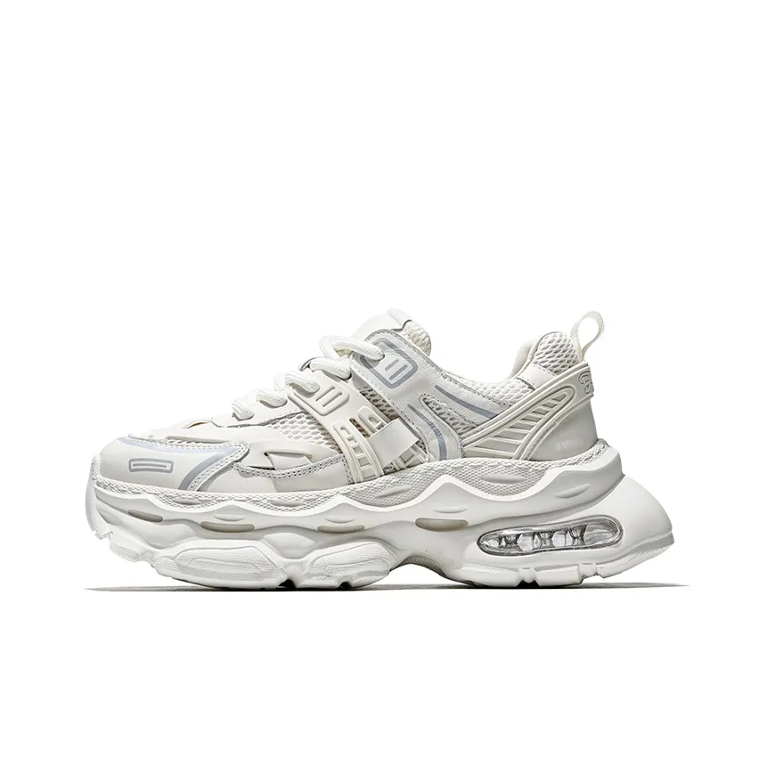 MOERBAI Original Machine Series Lightweight Low Top Chunky Sneakers Unisex White