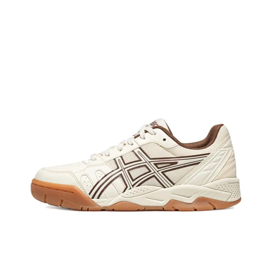 ASICS Гель TWIST Износостойкий Дышащий Низкий Топ Кроссовки для тенниса Унисекс Белый Коричневый